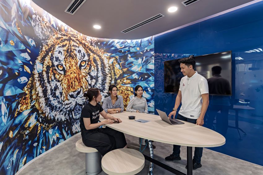 Phòng họp team. Mang đậm phong cách công ty
