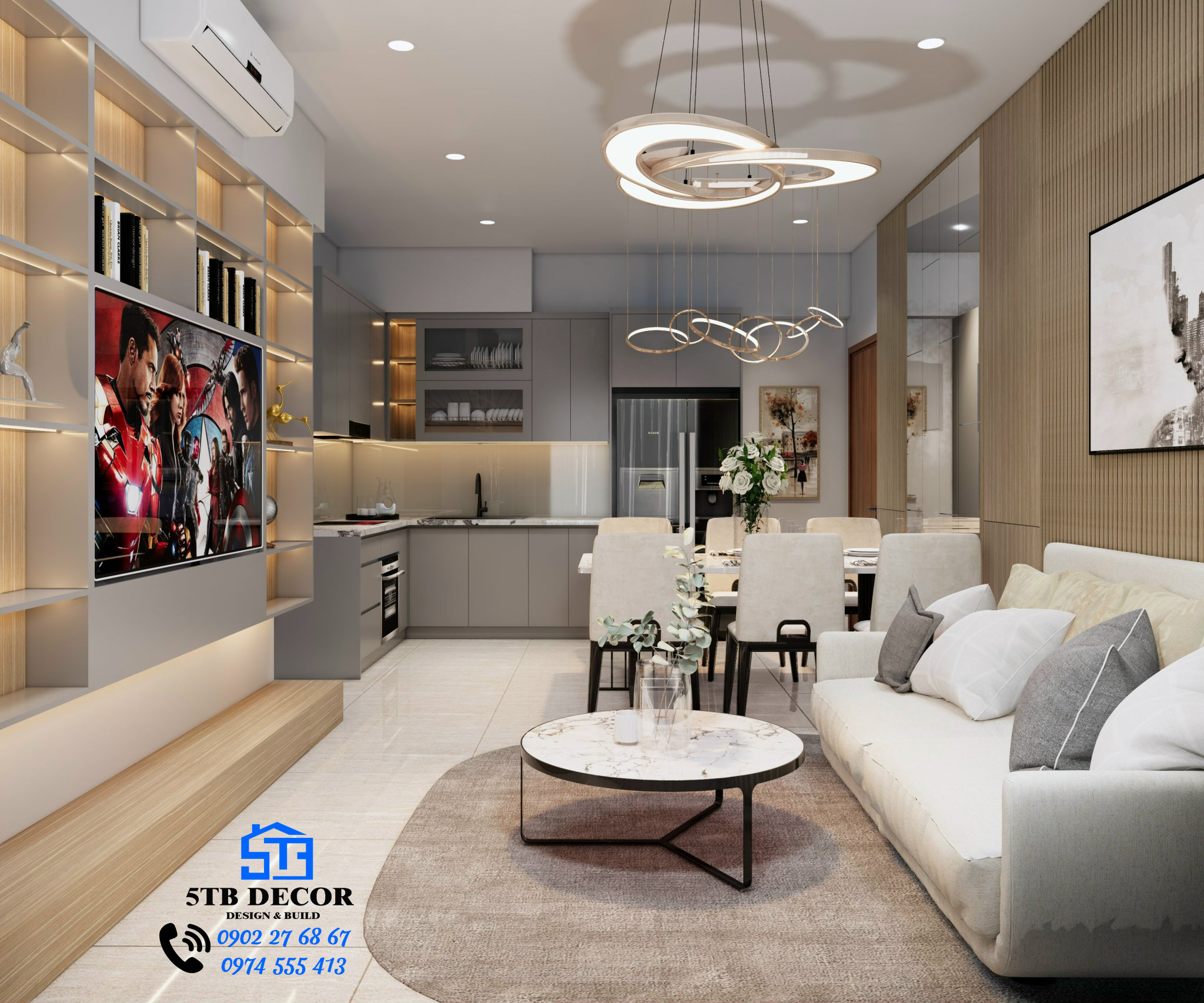Thiết kế thi công nội thất căn hộ
