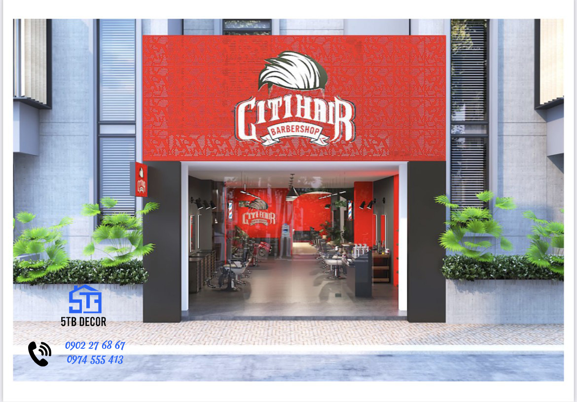 Thiết kế Thi công salon Tóc Nam - Nữ