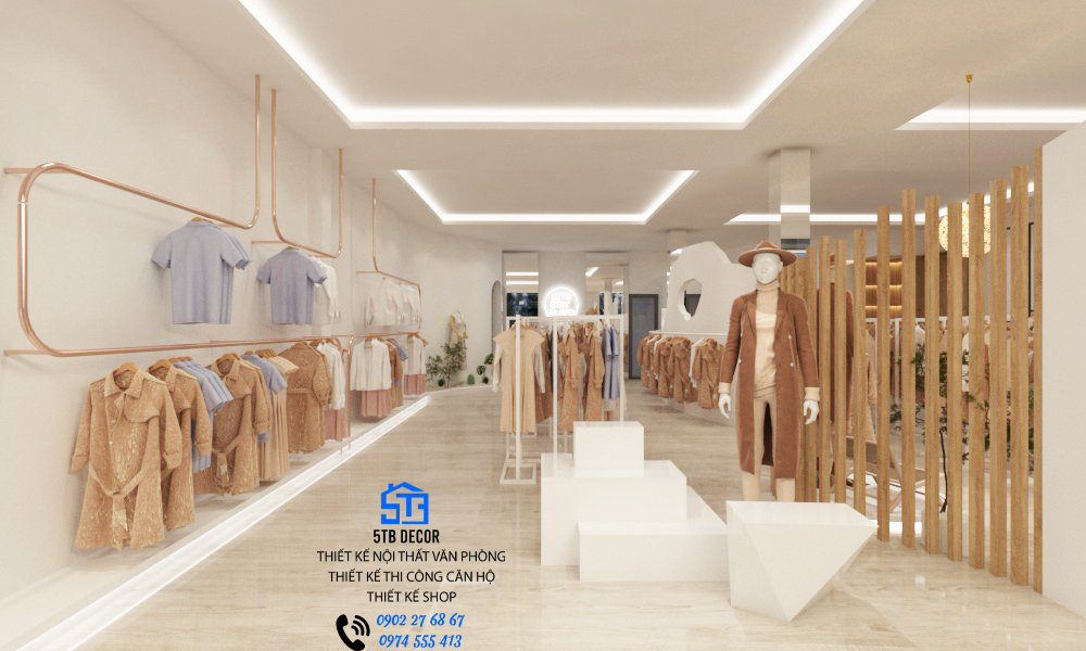 THIẾT KẾ NỘI THẤT SHOP THỜI TRANG