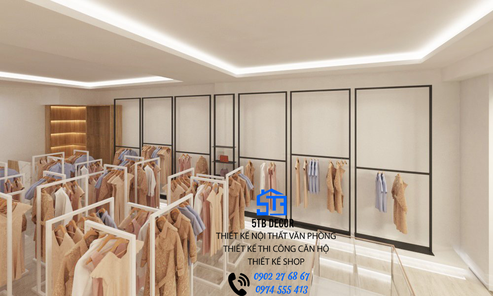 Thiết kế thi công shop thời trang trọn gói